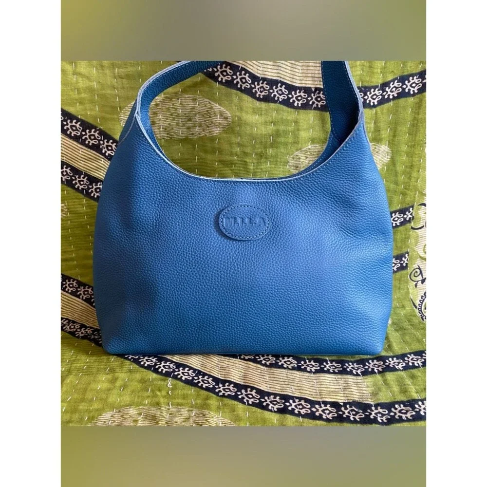 NWOT M.I.L.A Royal Blue Celina Leather High Quality Hobo Bag Best Selling Style